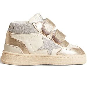 Golden Goose Kids Gold and Silver Sneakers